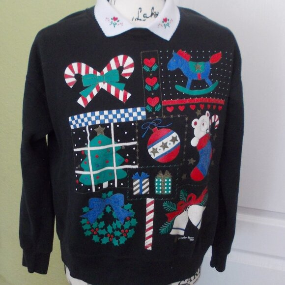 Vintage Christmas Sweatshirt L - Picture 1 of 4